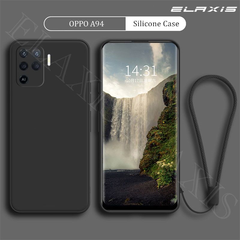 For OPPO A94 Phone Case Straight-edge Liquid Silicone Casing All-inclusive Lens Anti-drop Ultra-thin Soft Silicone Back Cover