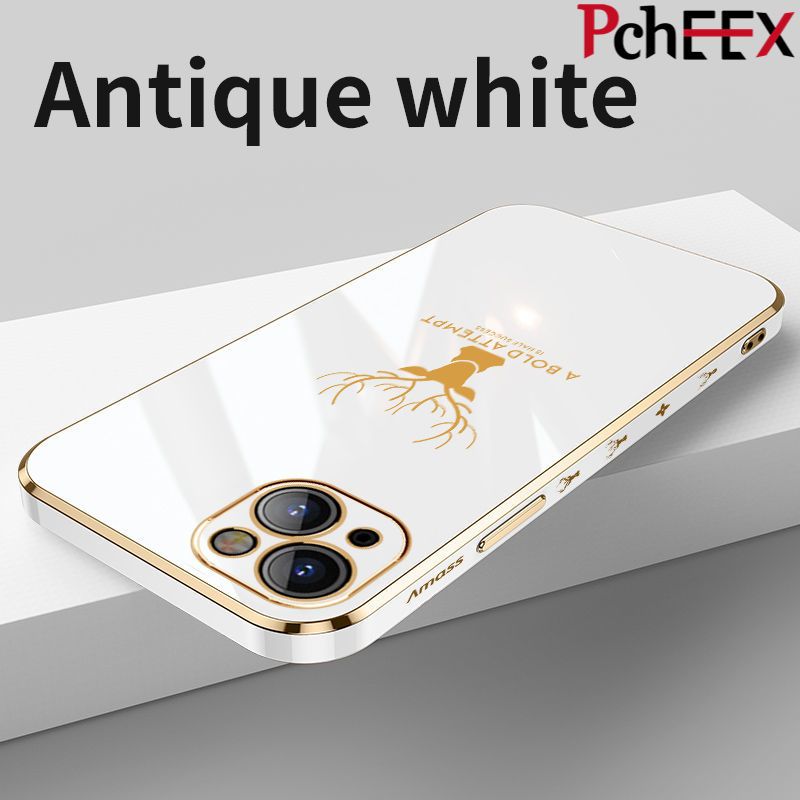 For Apple iPhone 13 Phone Case, Aesthetic Drop Resistant Straight Edge Electroplated Soft Shell