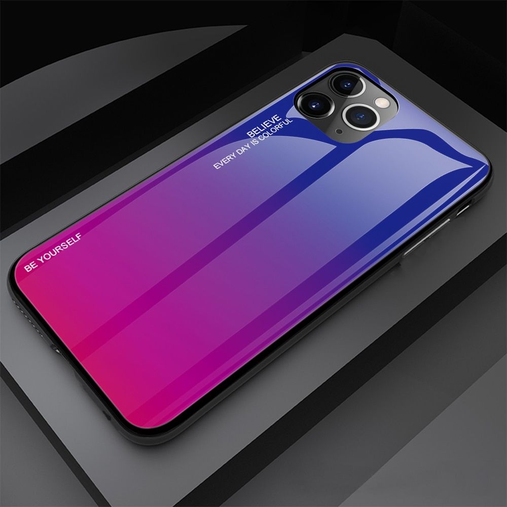 For iPhone 12 11 Pro Max Case Gradient Tempered Glass Case For iPhone X XR XS Max 7 8 6 6s 7Plus 8Plus 13 Pro Max 12 Mini Covers
