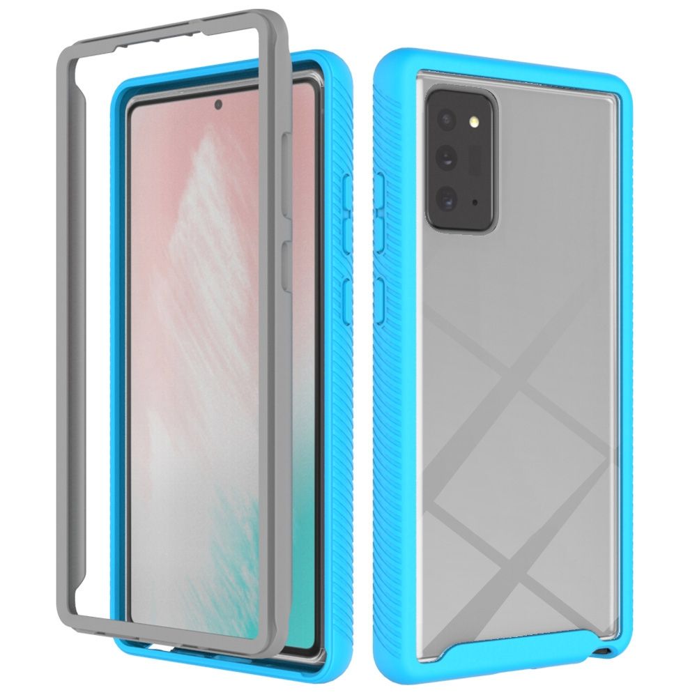 (Ready Stock)For Samsung Galaxy Note20 Starry Sky Solid Color Series Shockproof PC + TPU Protective Case(Light Blue)