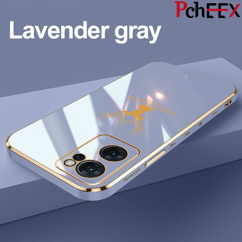 For OPPO Reno 7 Phone Case, Aesthetic Drop Resistant Straight Edge Electroplated Soft Shell