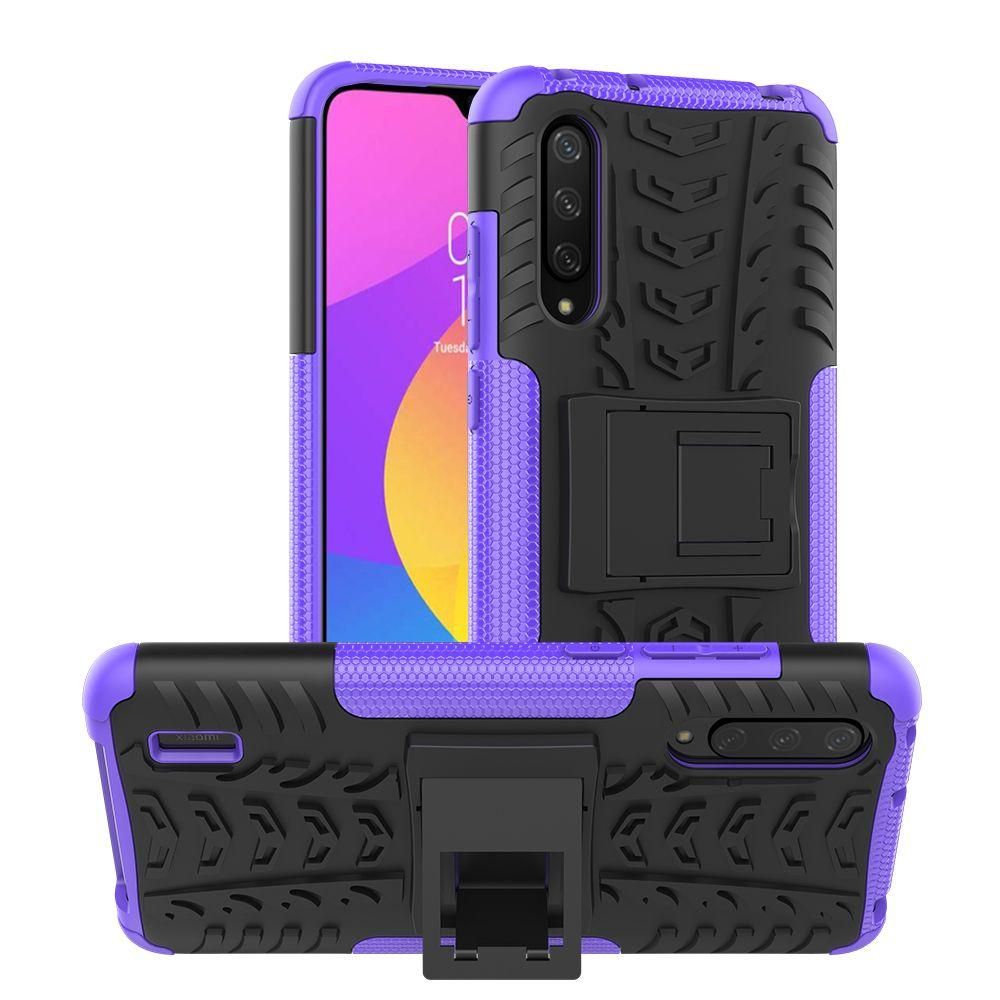 Heavy Duty Armor Tough Hybrid Shockproof Dual Layer Kickstand Protective Case Cover For Xiaomi Mi 9 Lite