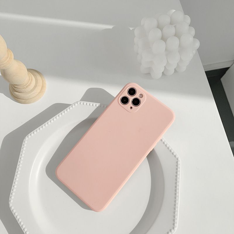 Solid Color Pattern Case Soft Silicone Cover Mobile Phone Protective Case