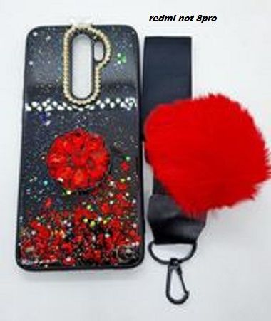 Ladies cover + Pop Up Socket + Pom Pom For Mi Redmi Note 8pro