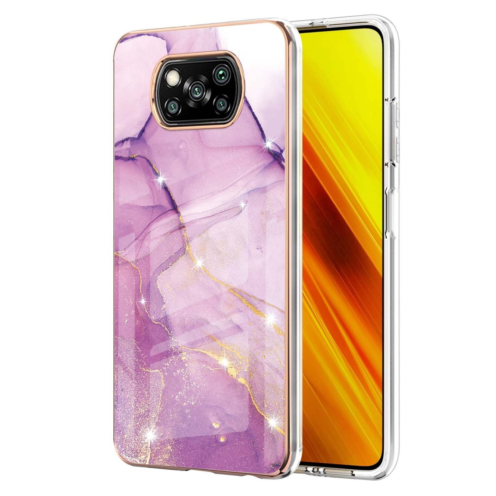 Casing for Xiaomi Poco X3 NFC / X3 Pro Ultra-Thin Marble Pattern Hybrid Hard Back Soft TPU Bumper Protective Case Cover