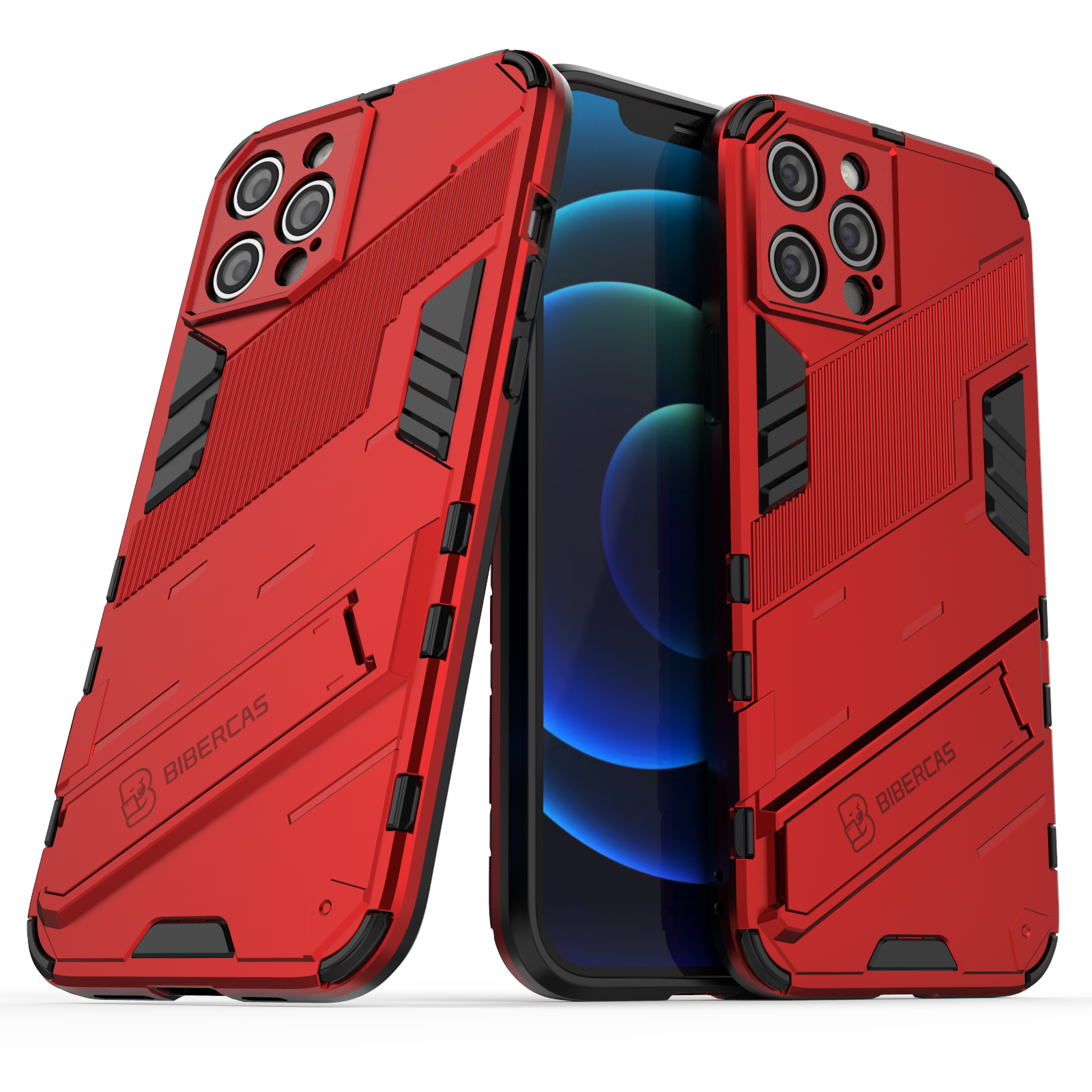 Shockproof Armor Phone Case For Apple iPhone 12 Pro Max Rugged Bracket Anti-Fall Protector Cover