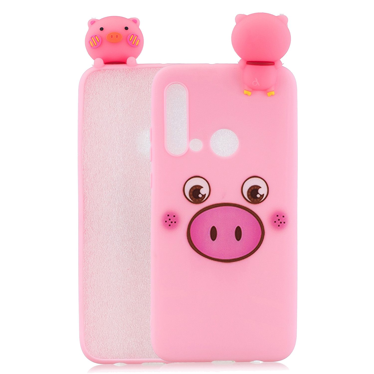 Yfashion For HUAWEI P20 lite 2019 3D Cartoon Lovely Coloured Painted Soft PU Back Cover Non-slip Shockproof Full Protective Case