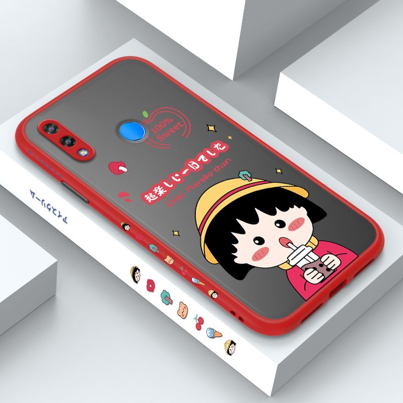 ZeroQiQi for Huawei Nova 3I Case Chibi Maruko Side Printing Cover Frosted Ultra Thin Protective Anti Fall Phone Case