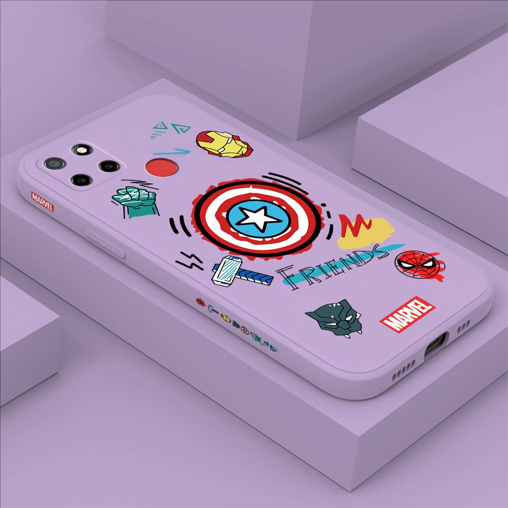 ZeroQiQi for Realme Narzo 20 Case Cartoon Anime Icon Phone Cover Soft Full Lens Protection Casing Ultra Thin Soft Liquid Silicone Phone Cases