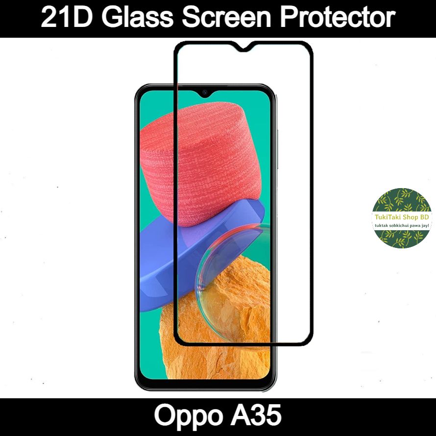 For Oppo A35 Front Screen Protector - 21D Tempered Glass 11H Film Explosion Proof OG Glass Screen Protector