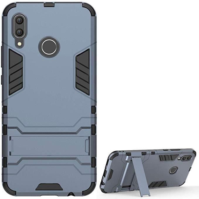 For Huawei Nova 3i Luxury Iron Man Stand Cover Hard Armor and Soft Silicone TPU Frame Phone Case - Phone