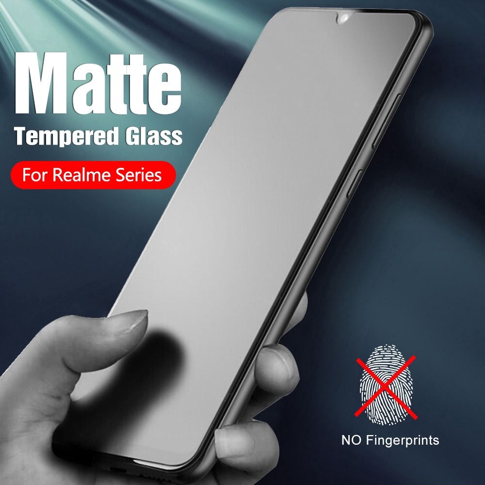 Realme Narzo 30A / Narzo 20 / 8 pro / 7 Pro / C11 / C12 / C15 / C17 / 7i / 5i Premium Anti-Fingerprint Matte Screen Protector Tempered Glass