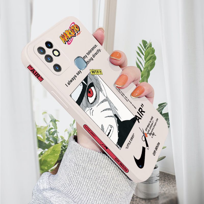 AMORVOR for Infinix Hot 10 Back Cover Anime Uzumaki Naruto Side design Soft Case Liquid Silicone Phone Cases