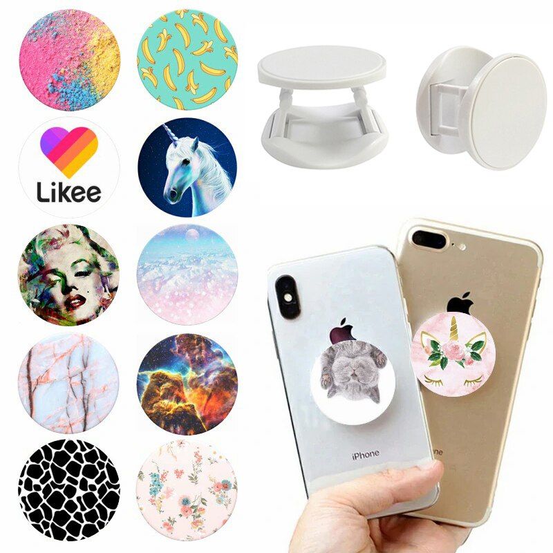 Popped Round Phone Holder Rotatable Stand Popular Pocket Socket Ring Grip Hand Finger попсокет for Phone Tablets Desk
