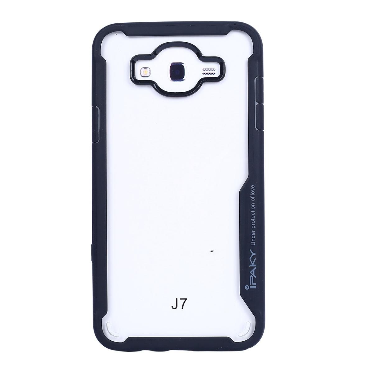 Samsung Galaxy J7/ J7 Duo Ipaky Bumper Protective Transparent Case - Black