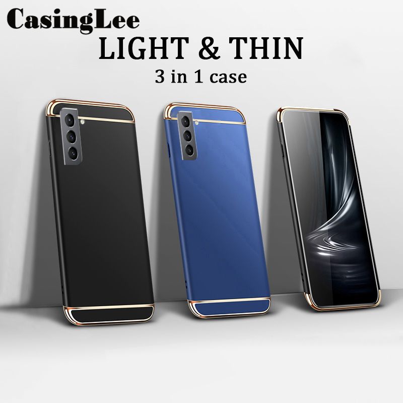 CasingLee For Galaxy S21 Plus S21+ Case Hard 3 In1 Ultra Slim Matte Plating Phone Full Protection back cover for Samsung Galaxy S21+ Plus Phone cases cover