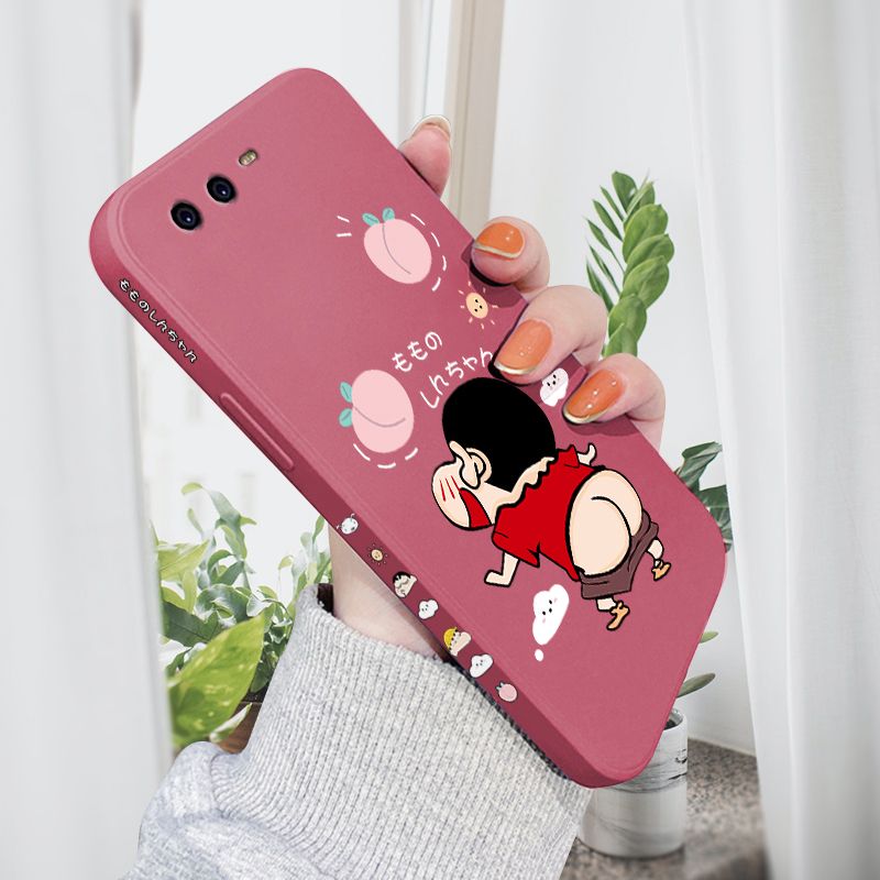 AMORVOR for Huawei P10 Back Cover Cute Cartoon Crayon Shin-Chan Side design Soft Case Liquid Silicone Phone Cases