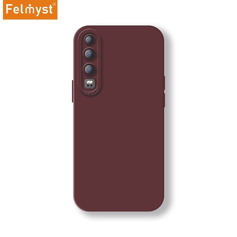 For Huawei P30 Back Mobile Phone Case Simple Luxury Colorful Liquid Silicone Protect Lens Shockproof Full Soft Cover