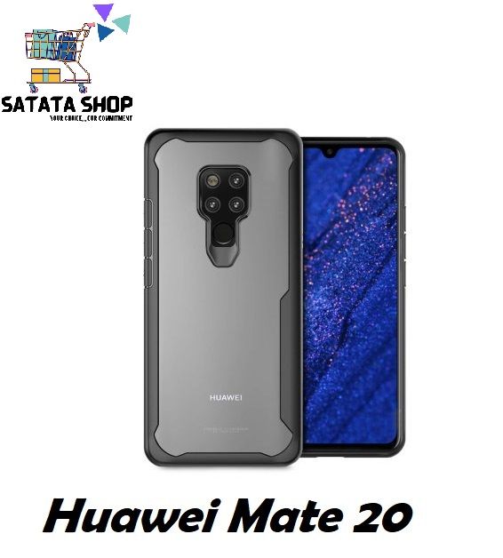 Huawei Mate 20 Crystal Shockproof Bumper Back Cover 360 Degree Protection TPU+PC Camera Protection Acrylic Transparent I Face Brother Cover