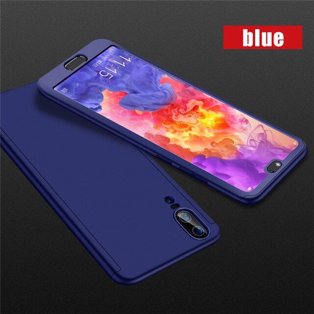 Shockproof Phone Case For Huawei Y5 Y7 Y6 Y9 2019 P Smart Z Pro Prime 2018 2017 With HD Glass Film 360 Degree Protection Cover