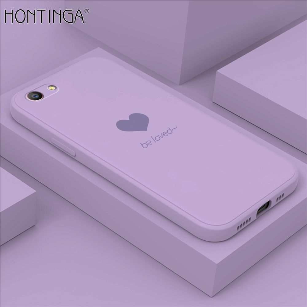 Hontinga for OPPO F1S Case Simple Lover Heart Pattern Back Cover Soft Square Edge Liquid Silicone Phone Cases
