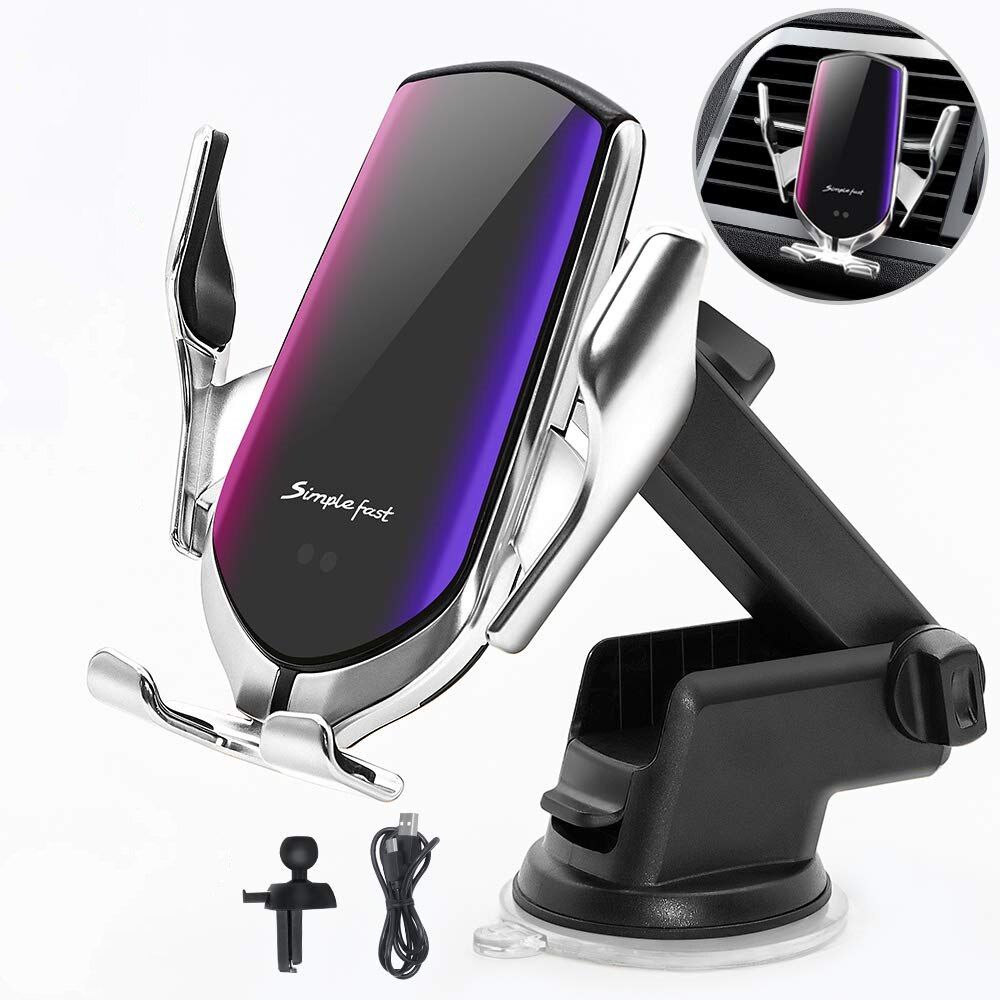 10W Car Qi Wireless Charger Automatic Clamping for iPhone 12 11 X 8 XR XS Samsung S20 S10 S9 Note 20 Air Vent Mount Phone Holder