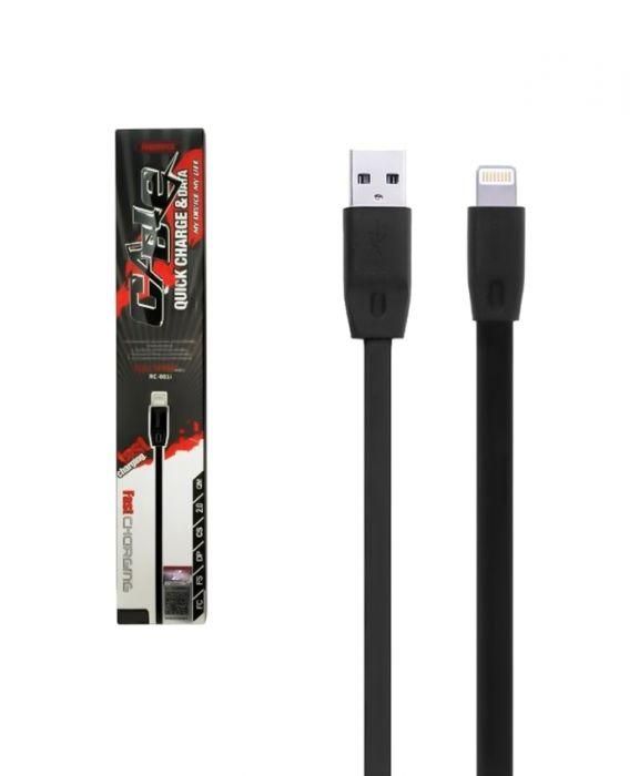 Remax RC-001i Quick Charge Lightning Cable for iPhone, 2m, Black