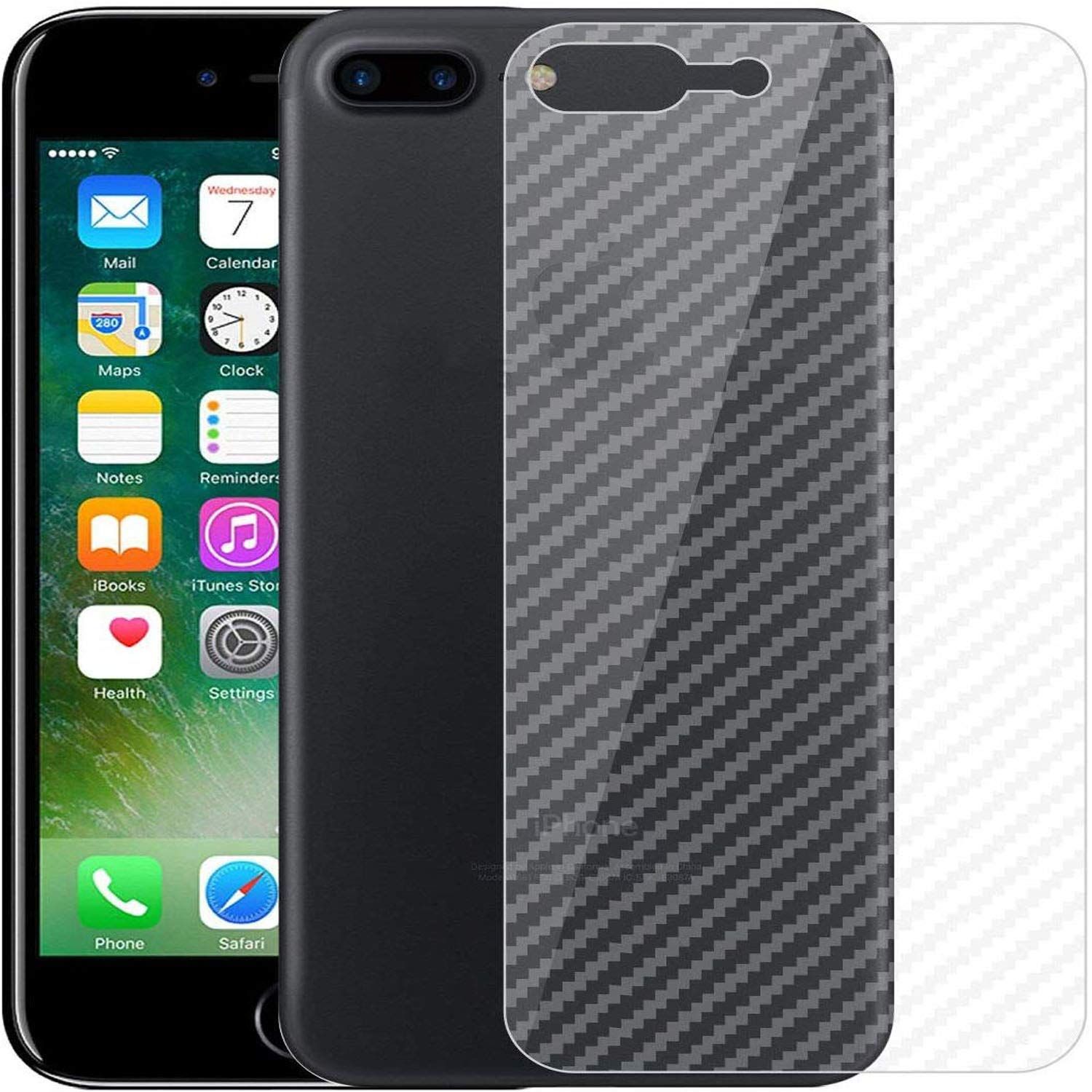 Apple iphone 7 Plus Carbon Fiber Sticker Vinyl Back Poly Skin Protector
