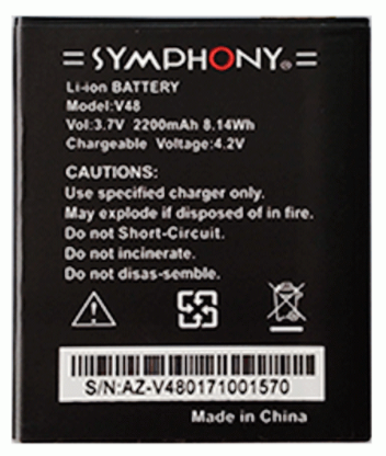 সিম্ফনি v48 2200 mah এর জন্য মোবাইল ব্যাটারি