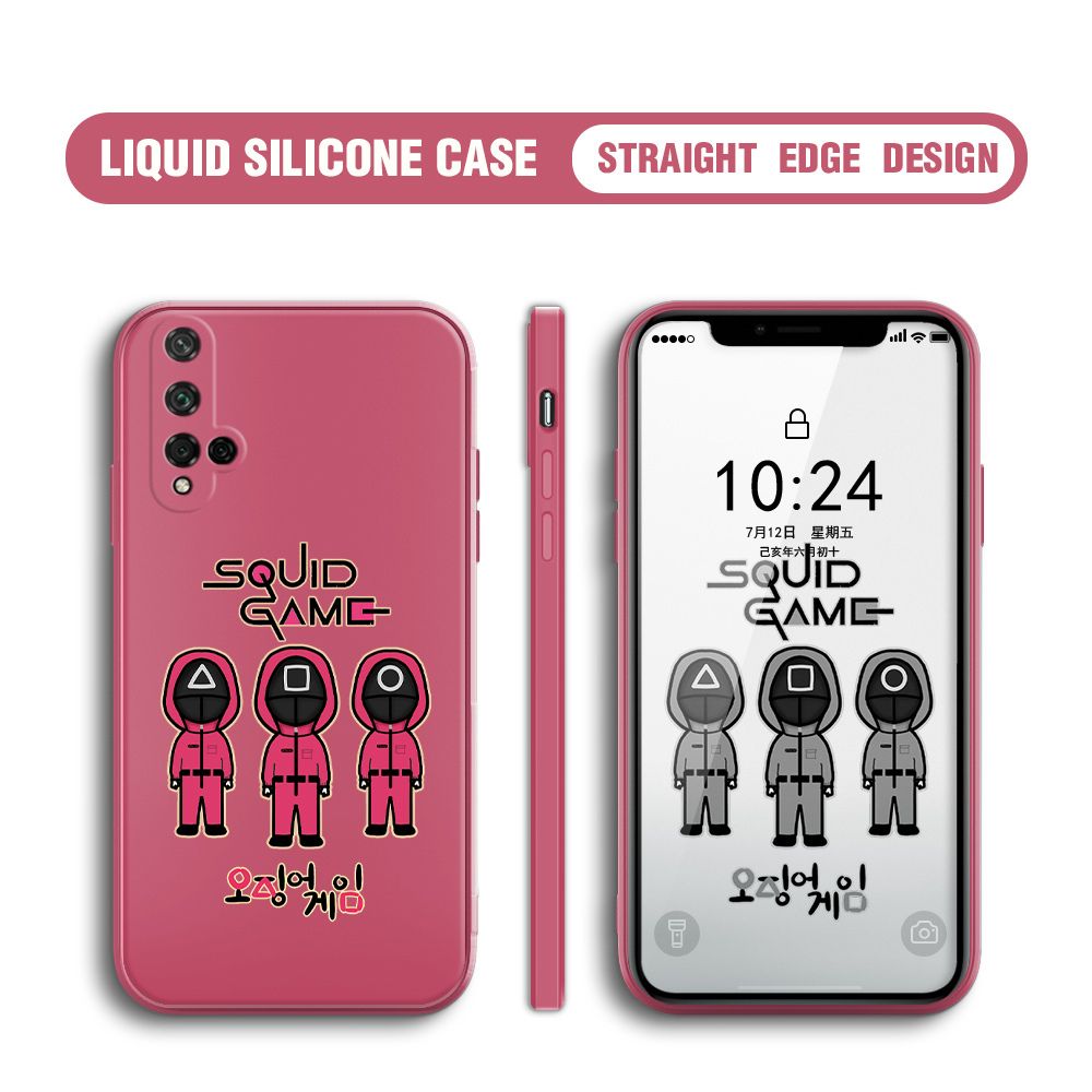 UCUC for Honor 20 Case Trend Cartoon Korean Squid Phone Cover Liquid Silicone Case Phone Protective Case