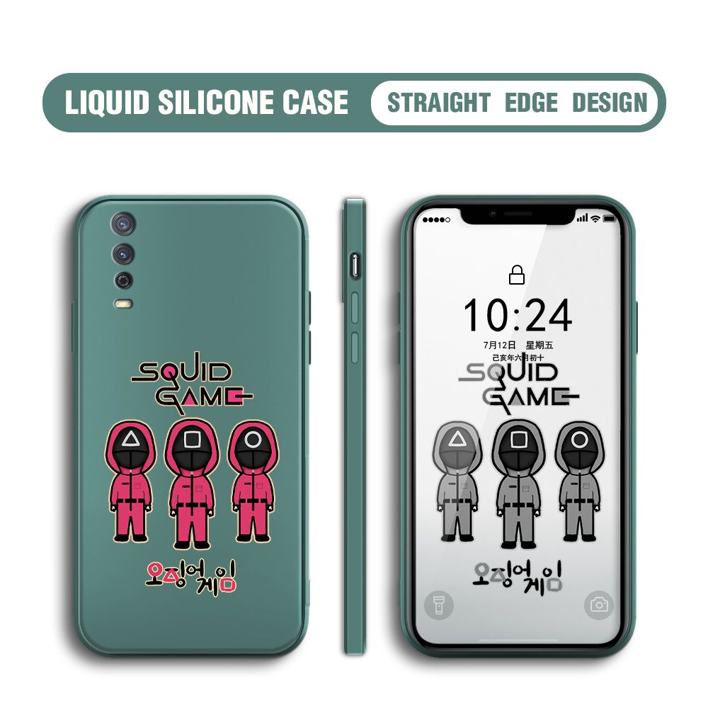 UCUC for Vivo Y20SG Case Trend Cartoon Korean Squid Phone Cover Liquid Silicone Case Phone Protective Case