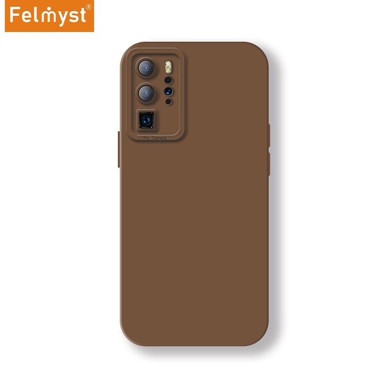 For Huawei P40 Pro Back Mobile Phone Case Simple Luxury Colorful Liquid Silicone Protect Lens Shockproof Full Soft Cover