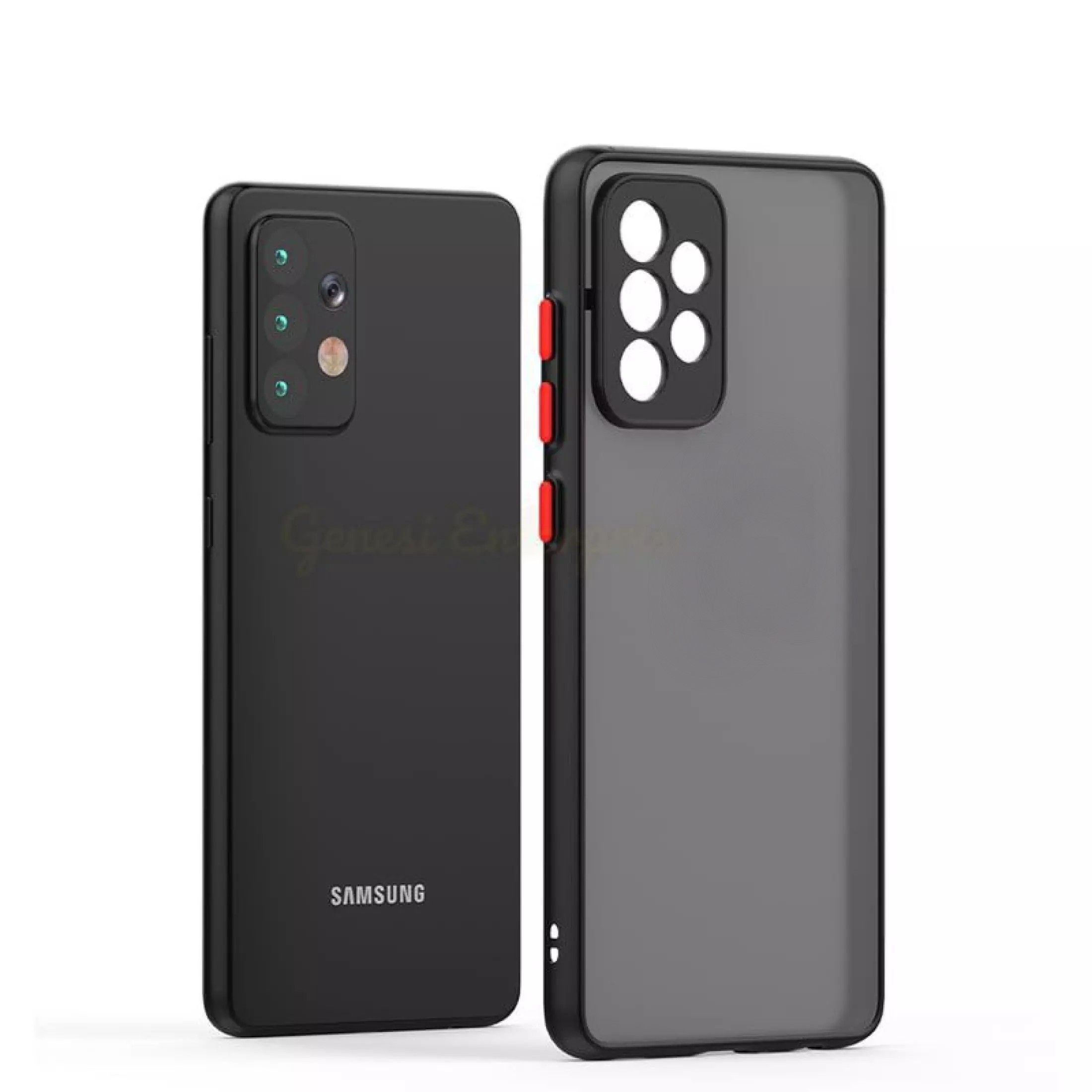Samsung A52 Smoke Protection Case Matt Black Translucent Cover