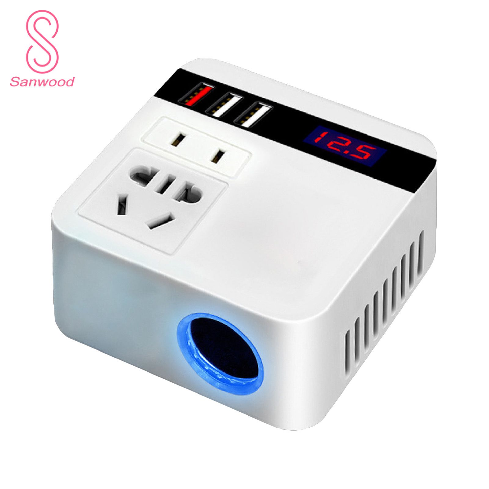 Car Inverter Charger High Efficiency 100W 12V 24V to 110V 220V Car Converter