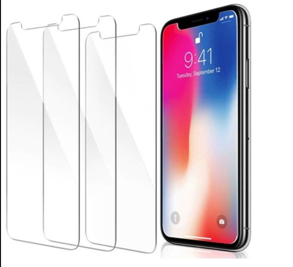 3Pcs Glass For iPhone 11 Pro Max Screen Protector Full Water Color Transparent Tempered Glass