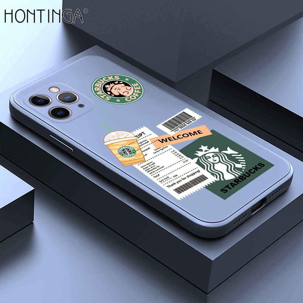 Hontinga for iPhone 11 Pro Case Cartoon Popularity Phone Case Soft Square Edge Silicone Cases Full Lens Cover Shockproof Protection Cover