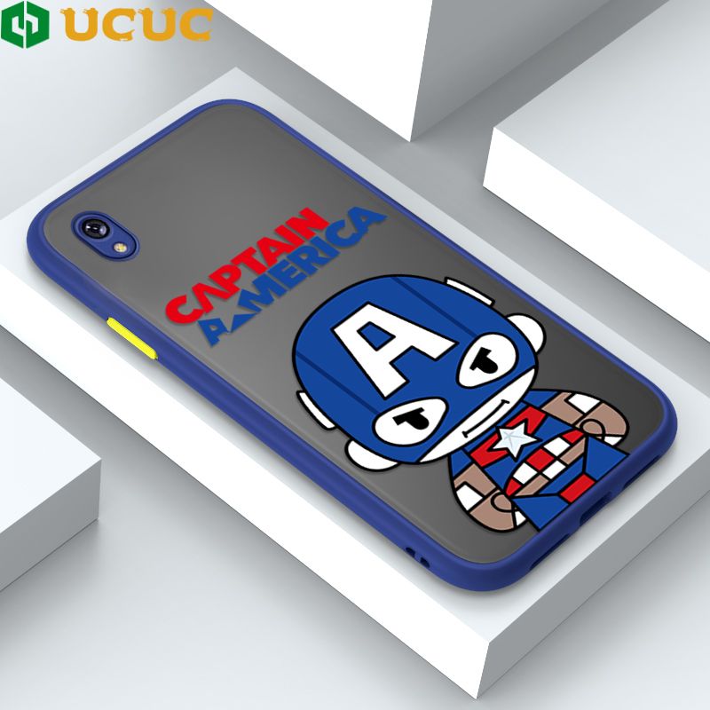 UCUC for ASUS Live / ZB501KL Back Cover Captain America Frosted Transparent Hard Phone Case Thin Shockproof Full Cover Camera Protect Case