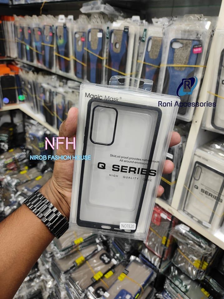For Samsung Galaxy Note 20 Premium Quality Antibacterial Q Series Clear Glass Case Cover