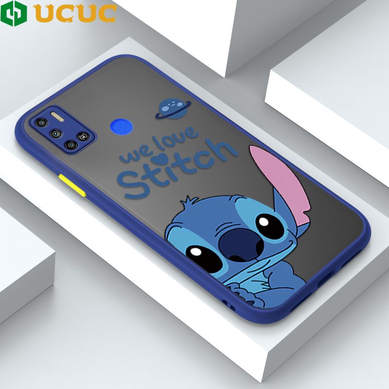 UCUC for Tecno Spark 5 Air / Tecno Spark 6 Air Back Cover Peeping Stitch Frosted Transparent Hard Phone Case Thin Shockproof Full Cover Camera Protect Case