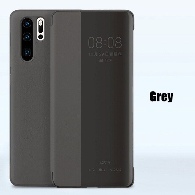 Smart View Window Flip Case Leather Case Cover for Huawei 10 20 30 Pro Lite Honor 8X 10i Y6 2018 Y9 2019 No magnet