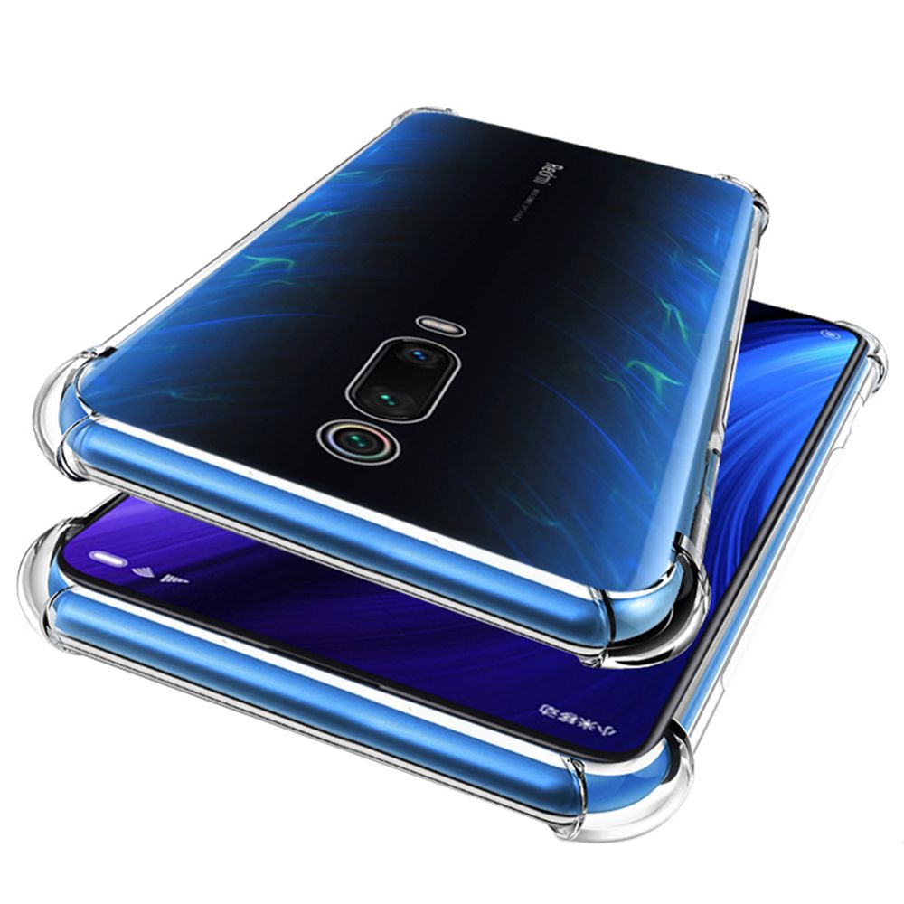 For Xiaomi Mi 9T/Mi 9T Pro Phone Case Transparent Soft Gel TPU Reinforced Corners Cushion Bumper Shockproof Drop Protection Case Cover