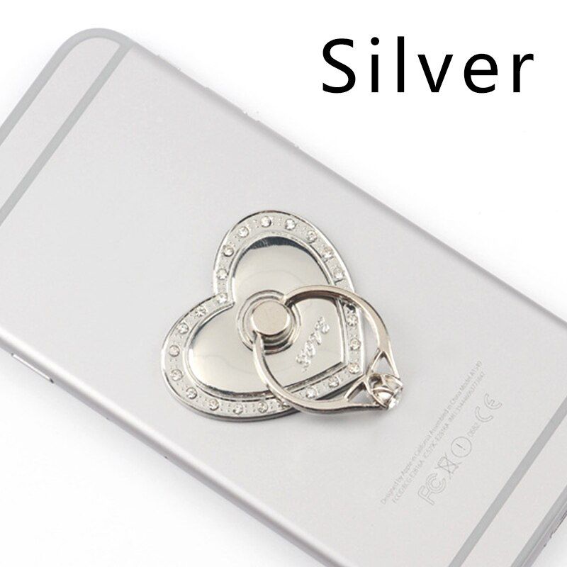 Mobile Phone Finger Ring Grip 360 Degree Rotatable Love Cute Smartphone Stand Love CuteHolder Socket Metal Car Mount Stand