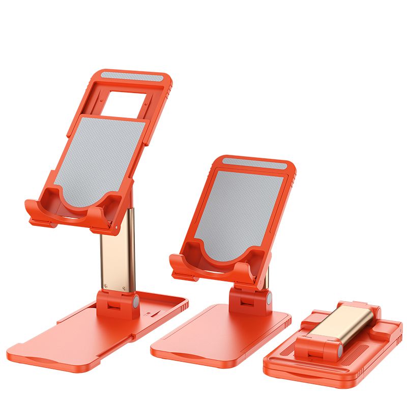 Foldable Metal Desk Mobile Phone Holder Telescopic Folding Tablet Mobile Phone Bracket Rotary Lift Anti-slip Desktop Bracket