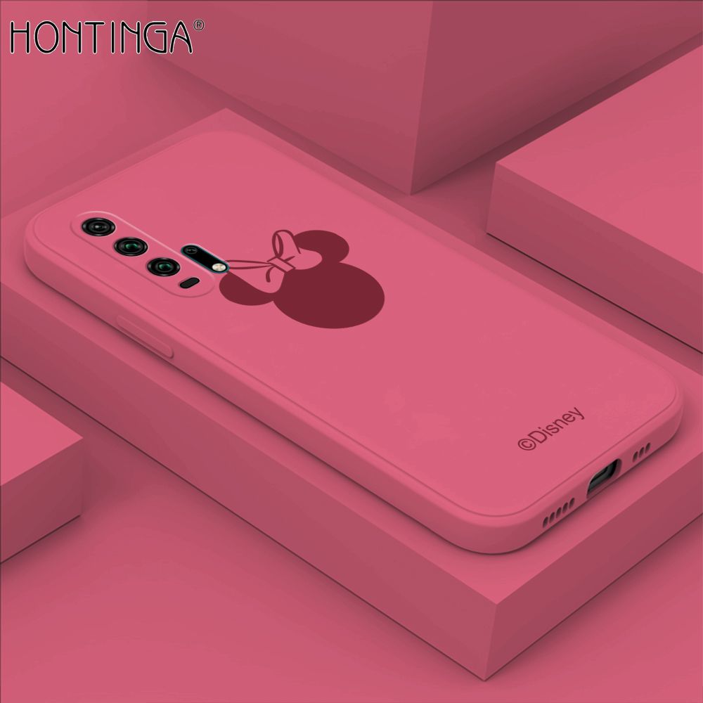Hontinga for Honor 20 Pro Case Cartoon Mouse Phone Case Soft Square Edge Silicone Cases Full Lens Cover Shockproof Protection Cover