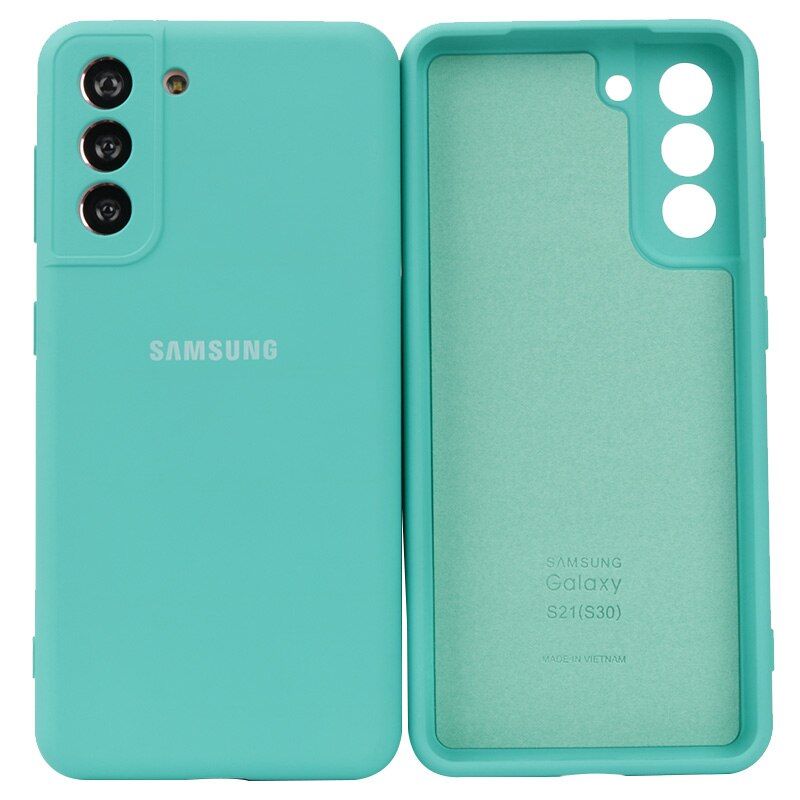 Samsung S21 Silicone Cover Soft  Silicone Office Solid color Style Case for Galaxy S21 S21 Plus S21 Ultra With Logo