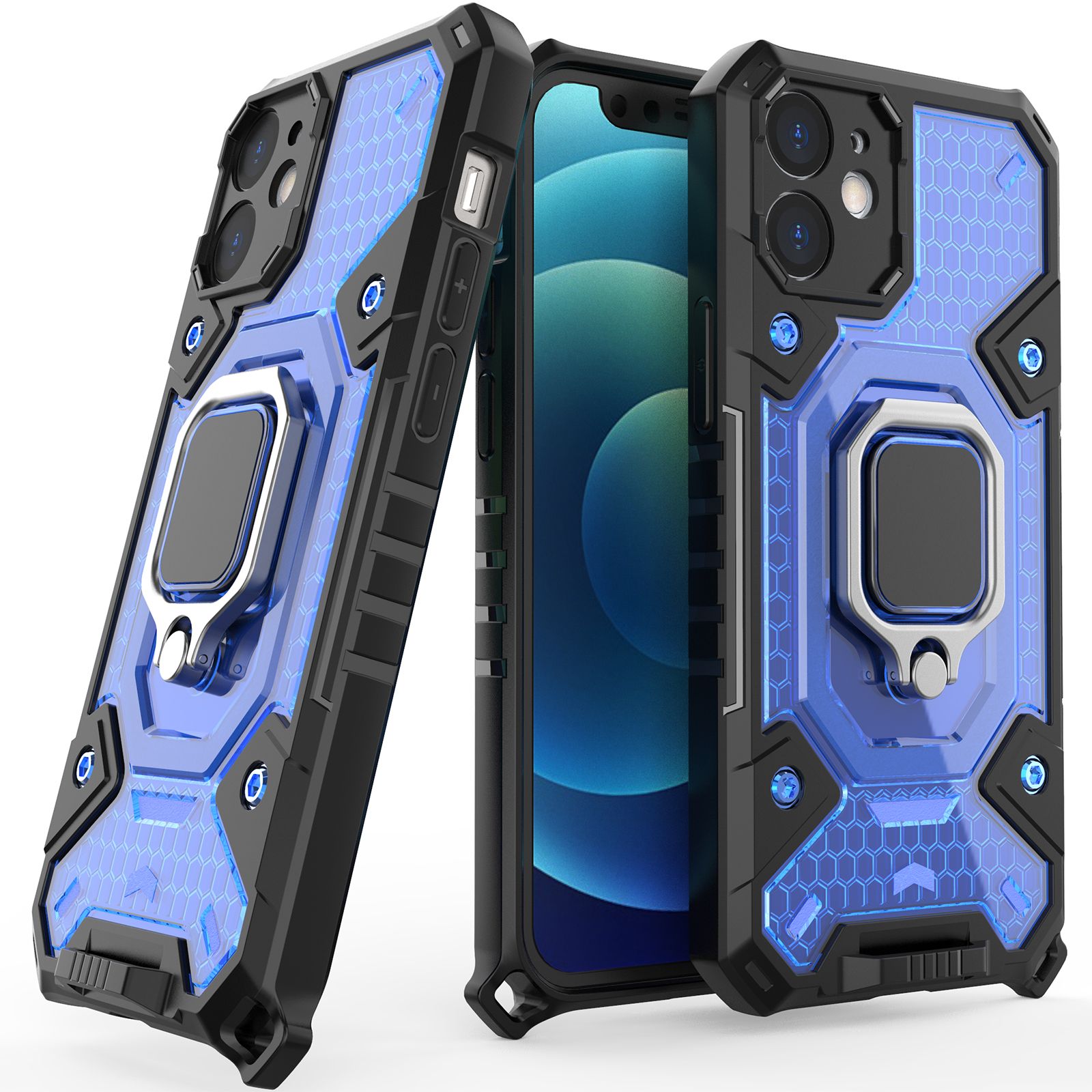 Case for iPhone 12 Latest Type Honeycomb Space Capsule Double Layer Material Protective Cover Compatible with Magnetic Car Latest Type Honeycomb Space Capsule Double Layer Material Protective Cover Compatible with Magnetic Car