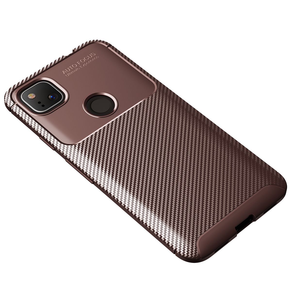 For Google Pixel 4A Carbon Fibre Grip Slip-Resistant Soft TPU Silicone Shockproof Protection Case Cover