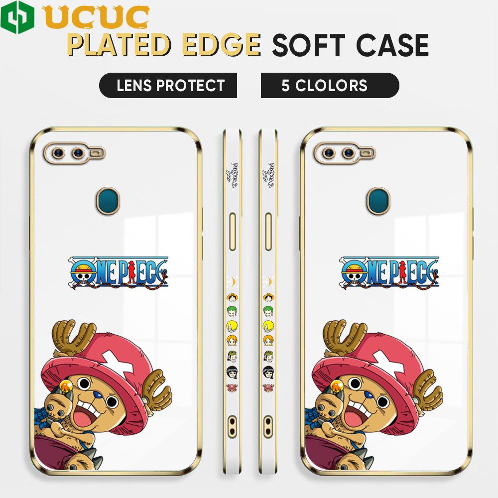 UCUC for OPPO A12 Case Creative Cartoon Chopper Luxury 6D Plating Soft Casing Silicone Ultra Thin Phone Cover