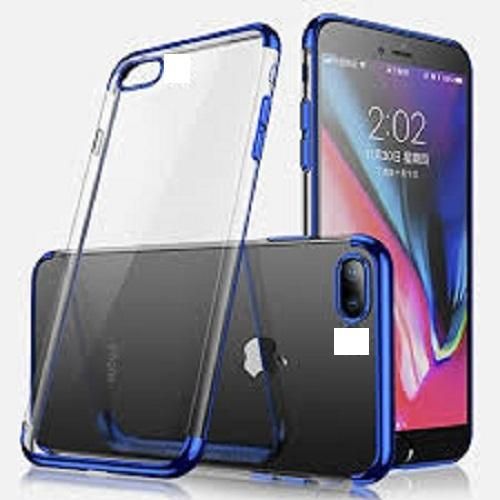 Tpu Back Cover for iPhone 8/8S- Transparent and Blue
