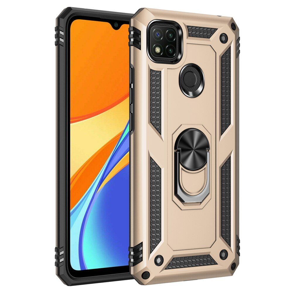 Armor Ring Stand Funda Cover for Xiaomi Redmi 9C NFC 9 9A Note9 Note 9S Pro 9Pro Redmi9c Redmi9 Case TPU Bumper Shockproof Shell